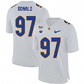 Pittsburgh Panthers 97 Aaron Donald White 150th Anniversary Patch Nike College Football Jersey Dzhi,baseball caps,new era cap wholesale,wholesale hats